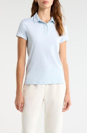 Swannies Kayla Polo Top in Sky-White at Nordstrom, Size X-Small