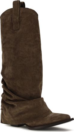 R13 Womens Suede Cowboy Boots Brown