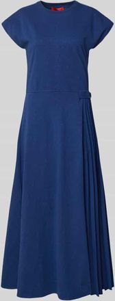 Max & Co. Tailliertes Freizeitkleid aus Baumwoll-Leinen-Mix Modell COLIBRI in Marine, Gr&ouml;&szlig;e XL