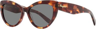 Ferragamo Ferragamo Womens Script Logo Sunglasses SF930SCP 214 Tortoise 56mm