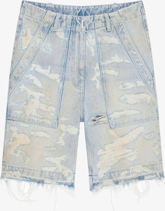 Givenchy Blue Denim Womens Shorts