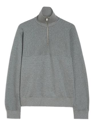 Jil Sander high-neck zip-up sweatshirt - Grey