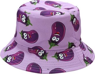 Generic Bucket Hats Fashion Sun Cap Packable Outdoor Fisherman Hat for Women and Men Bucket Hat Men Purple