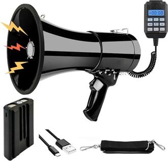 OEM Meg&aacute;fono Port&aacute;til De 20 W Con Sirena Y Grabaci&oacute;n De 240 Segundos, Cobertura De Voz De Hasta 350 Metros