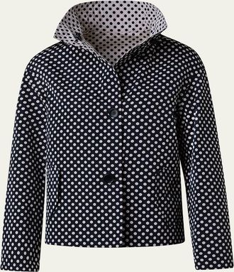 Akris Polka-Dot Single-Breasted Jacket