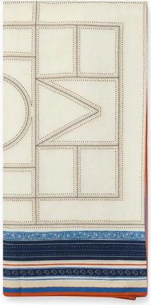 Toteme Sarong met monogramprint - Dames - Sjaals - Beige - ONE Size - Katoen - Accessoires