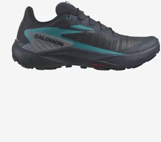 Salomon Mens Genesis Trail Running Shoes In Carbon/tahitian Tide/quiet Shade