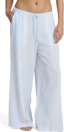 Billabong Beach Bound Crinkle Wide Leg Pants in Blue Mist at Nordstrom, Size X-Large