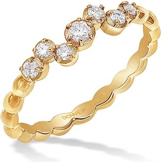 Dower & Hall 14k Stargazer Narrative Ring with 0.20ct Diamond