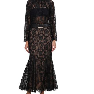 Self Portrait Midi Rok - Dames - Midirokken - Zwart - M - Rokken