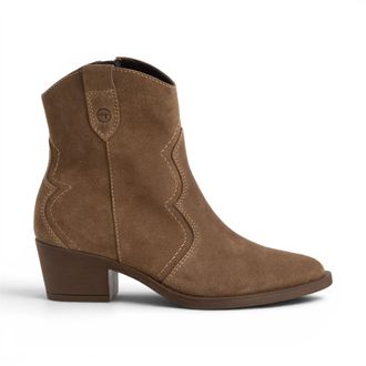 Tamaris Tamaris dames Camel Brown Suede Leren Cowboy Western Enkellaarzen - 25702-41
