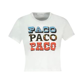 Paco Rabanne T-shirt Paco Stampata - - Tops - Donna - Bianco - M