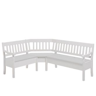 Maison Belfort home24 Maison Belfort Eckbank Boston I Massivholz Nordische Kiefer Weiß 170x93x147 cm (BxHxT) Landhaus