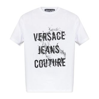 Versace Jeans Couture T-Shirts, male, White, Size: XL Logo-print T-Shirt