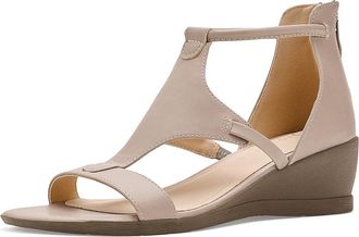 Journee Collection Trayle Womens Wedge Shoes Taupe : 8.5 M, Faux Leather