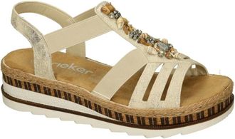 Rieker Schoenen, Dames, Beige, 39 EU, Aleria Wedge Sandal