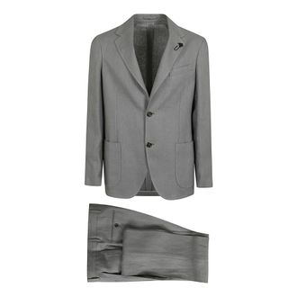 Lardini Single Breasted Suits, male, Gray, Size: M Single-breasted Suit