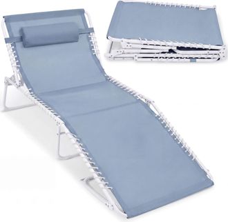 Best Choice Products Extra Wide Patio Chaise Lounge Chair, Portable Folding Recliner w/ 8 Positions