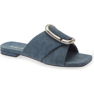 Marc Jacobs The Pop J Marc Slide Sandal in Medium Wash Indigo at Nordstrom, Size 10Us