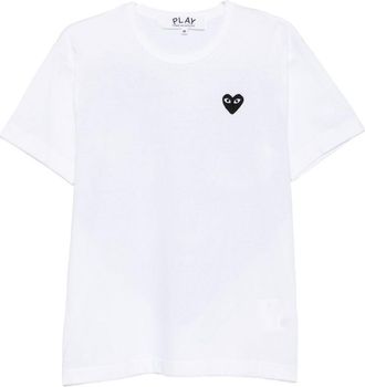 Comme Des Gar&ccedil;ons Camiseta de algod&oacute;n con coraz&oacute;n negro de Comme Des Gar&ccedil;ons