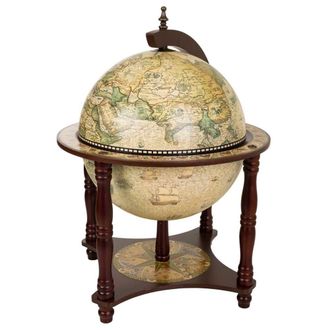 Wanderlust Deco Mueble botellero globo terr&aacute;queo 42x42x57