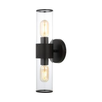 Jonathan Y Designs Quinn 2-Light Mid-Century Modern Iron/Acrylic LED Sconce in Oil Rubbed Bronze/clear at Nordstrom