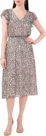 Chaus Smock Waist Short Sleeve Dress in Soft Ecru 105 at Nordstrom, Size X-Large