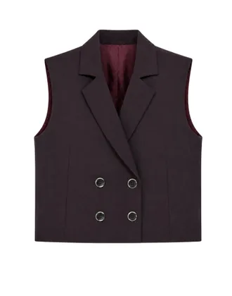 Nine In The Morning Ametista Liora Cropped Wool Vest