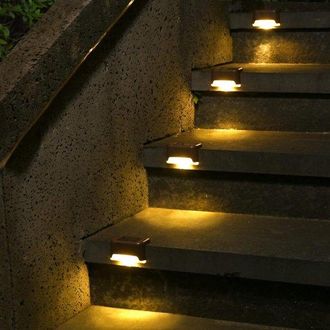 OEM Paquete De 12 Luces Solares Para Terraza, Iluminaci&oacute;n Led Impermeable Para Escaleras Exteriores, Pelda&ntilde;os, Patios Y Caminos (blanco C&aacute;lido)