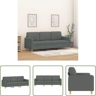 vidaXL vidaXL Divano moderno - Divano a 3 Posti Grigio Chiaro 180 cm in Tessuto