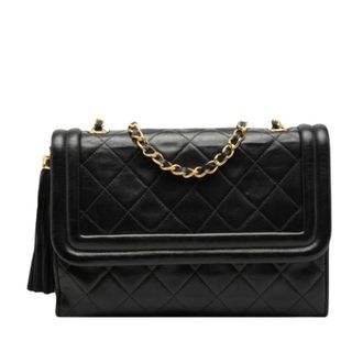 Chanel Pre-owned Quilted Crossbody Bag - Dames - Pre-owned - Zwart - Maat: ONE Size Leer