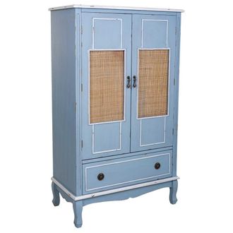Wanderlust Deco Wanderlust Deco - Armario De Madera De 2 Puertas Y 1 Cajon 80x42x138