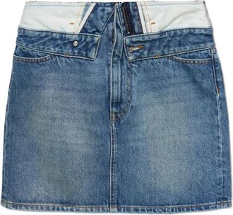 Maison Margiela Denim Rok - Dames - Spijkerrokken - Blauw - 2XS - Denim - Rokken