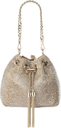 Olga Berg Miranda Drawstring Bucket Bag in Champagne at Nordstrom
