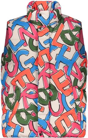 Herno Wintervest met logo-opdruk - Heren - Bodywarmers - Veelkleurig - L - Leer - Jassen