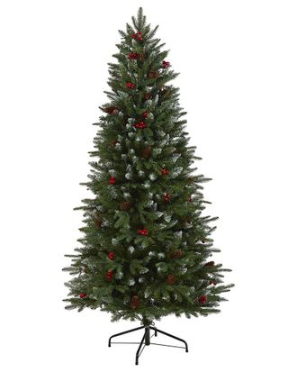Nearly Natural 6Ft. Snow Tipped Portland Spruce Artificial Christmas Tree