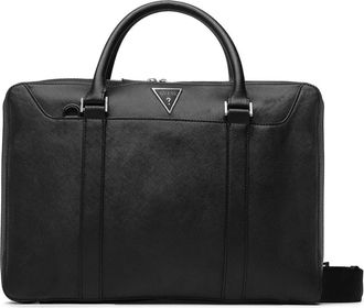 Guess Certosa Saffiano Eco Aktetas - Heren - Laptoptassen - Zwart - ONE Size - Leer - Tassen