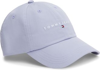 Tommy Jeans Baseball Cap TOMMY JEANS TJW LINEAR LOGO 6 PANEL CAP, periwinkle dusk, Web, Baumwolle, Caps Baseball Cap, mit Logostickerei UNISEX