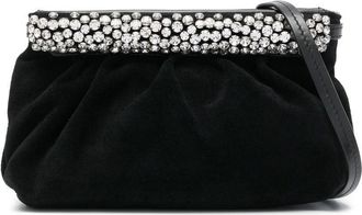 Isabel Marant Luzes crystal-embellished crossbody bag - women - Calf Suede - OS - Black