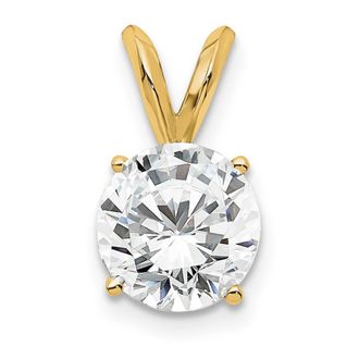 Diamond2Deal 14k Yellow Gold 1 Ct Lab Grown Diamond Solitaire Pendant
