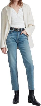Rag & Bone Harlow Mid Rise Ankle Straight Jeans In Amity