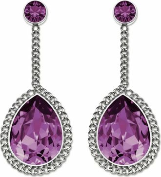 Swarovski Oorbellen 5026885 - Dames - Accessoires - Paars - Maat: ONE Size
