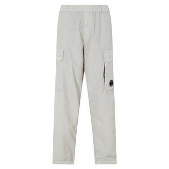 C.P. Company Flatt Nylon Loose Cargo Lens Trousers - male - C.P. Company - Straight Trousers - Gray - M - Trousers