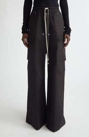 Rick Owens Cargobelas Cotton Cargo Pants in Black at Nordstrom, Size 12 Us