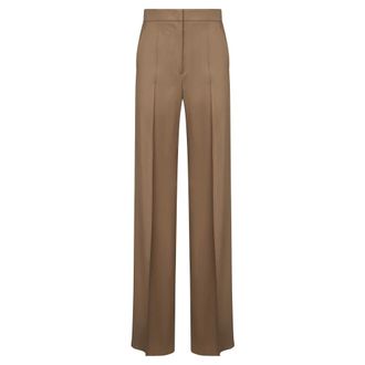 Max Mara Wide Trousers, female, Brown, Size: XS Fernet Trousers
