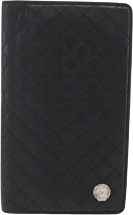 Chanel Pre-owned Wallets, female, Black, Size: ONE SIZE Pre-owned Leather Wallet