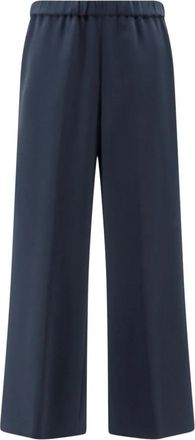 Aspesi Mod. 0128 Broek - Dames - Wijde Broeken - Blauw - M - Polyester - Broeken
