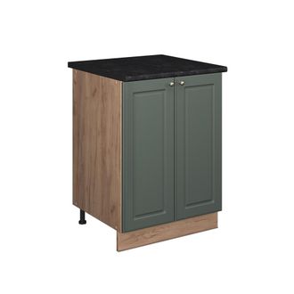 Vicco Mueble Bajo Para Fregadero Fame-line, Verde Dorado Casa De Campo/roble Dorado, 60 Cm, Vicco