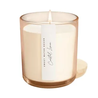 Sweet Water Decor 12oz Tinted Glass Jar Candle - Spa Scents in Coastal Lemon at Nordstrom
