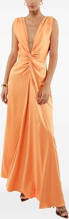 Actualee Abito con incrocio - Arancione